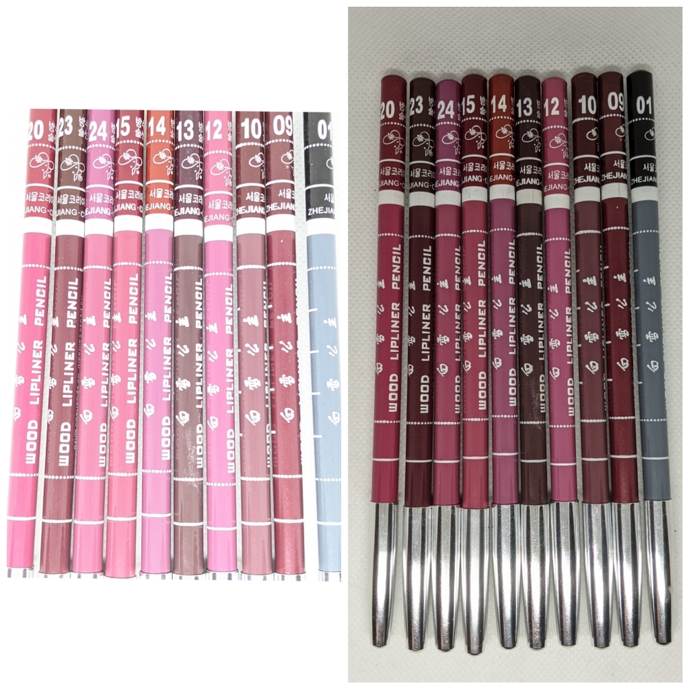 Set Of 10 Wood Lip Liner / Filler Pencil - Picture 2 of 2